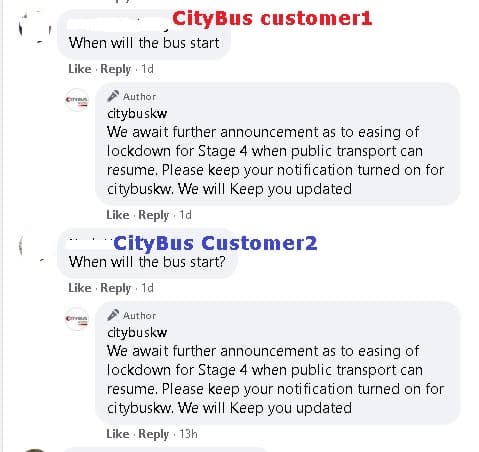 CityBus Support Reply iiQ8 indianinq8 Kuwait Bus Route