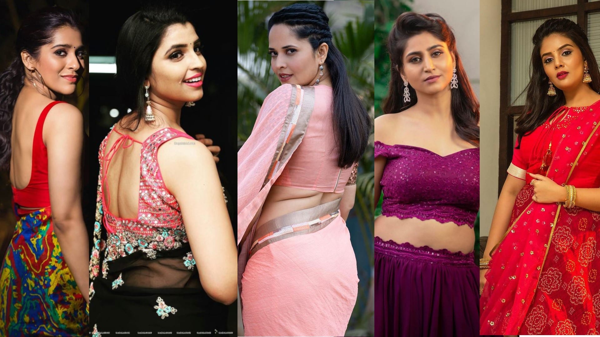 Tollywood Anchors Syamala, Anchor Anasuya, Hot Rashmi, Beautiful Sreemukhi