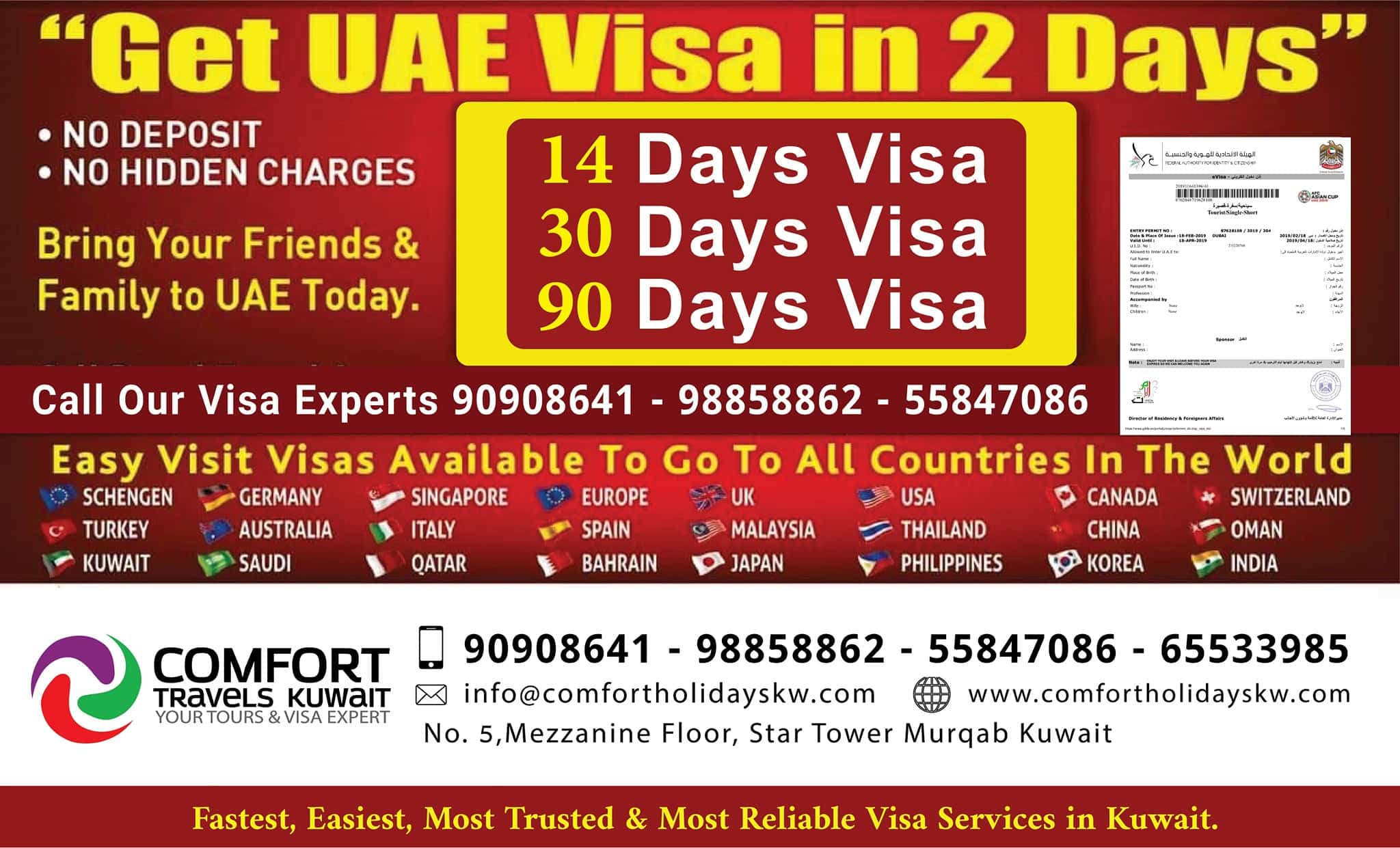 The Tourist Visa Expert in Kuwait, iiQ8, Visas available to all countries