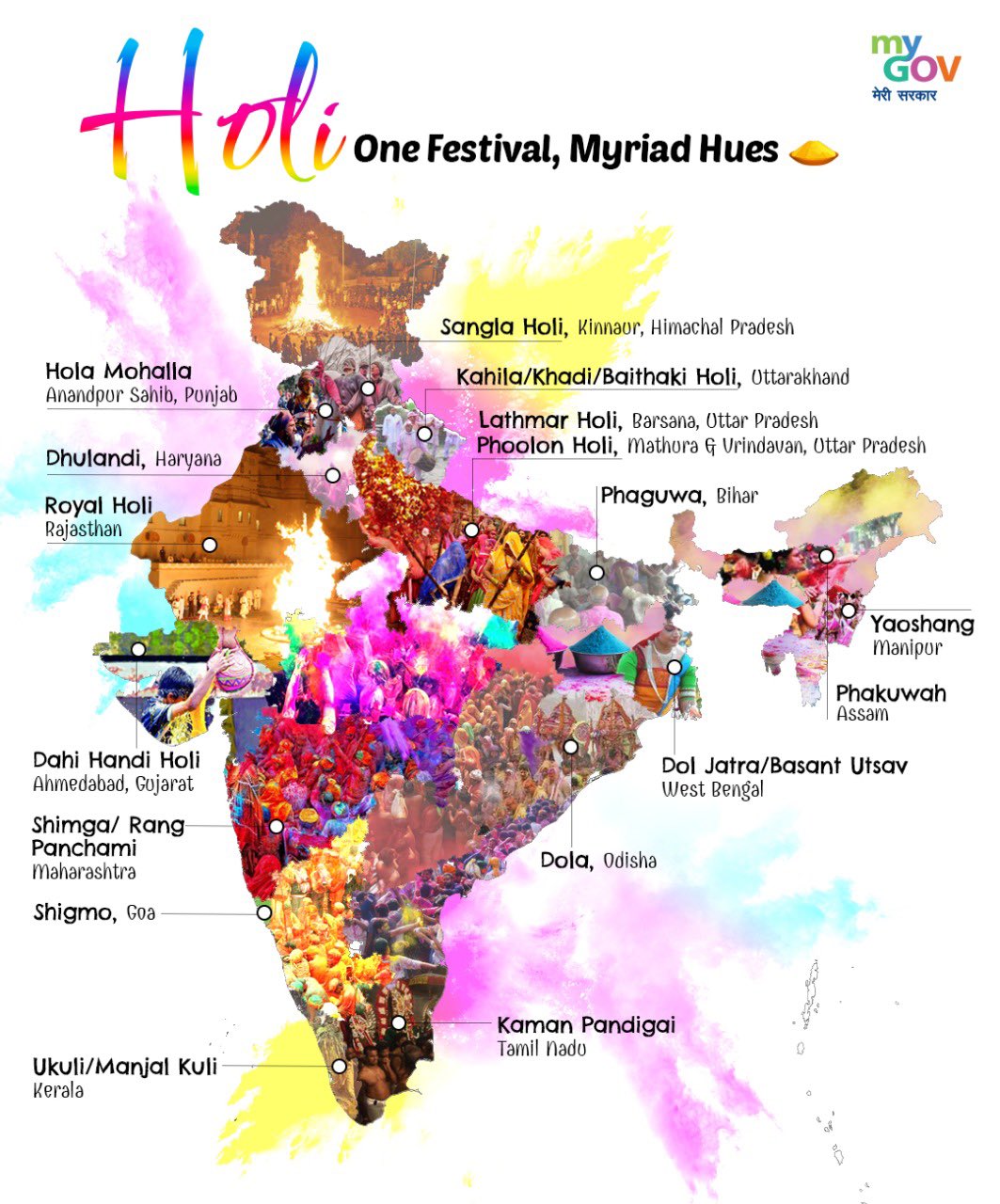 Happy Holi One Festival, Myriad Hues, EkBharatShresthaBharat