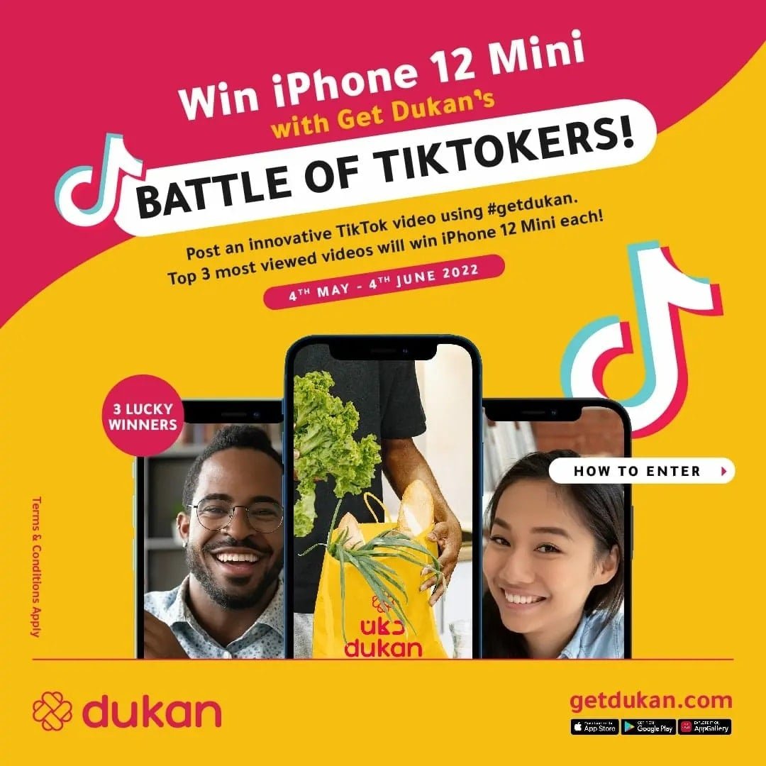 Win iPhone 12 Mini with Get Dukan Battle of TikTokers, Lucky Winners