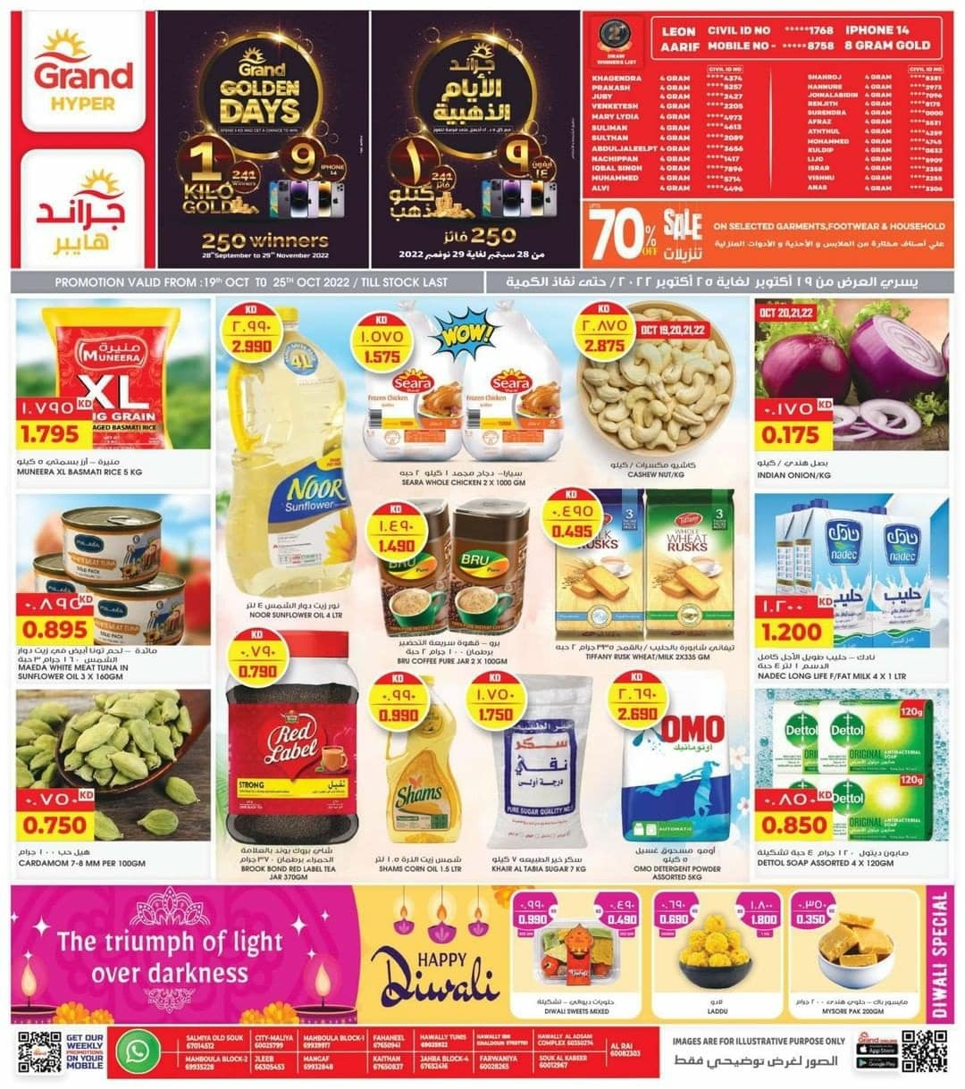 Grand Hyper Special Diwali offers 70%, Kuwait Promotions