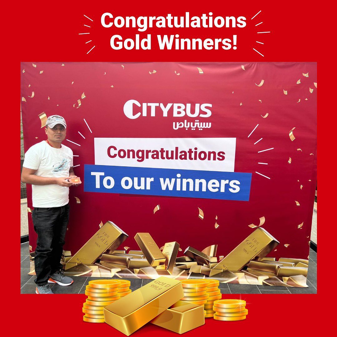 Kuwait CityBus announced 10 Winners of Gold Bar, 1st Draw Winner List