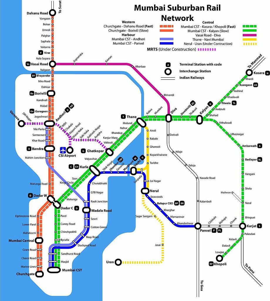 Mumbai Metro Line Route, Metro train stations stops network iiq8